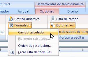 insertar un campo calculado en una tabla dinámica en la versión 2007
