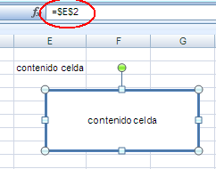 referencia auna celda en una forma de Excel